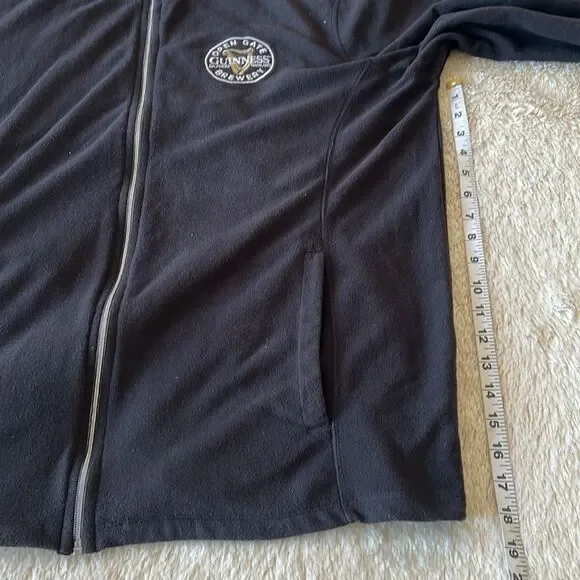 Guinness Open Gate Brewery fleece zip up black size xl